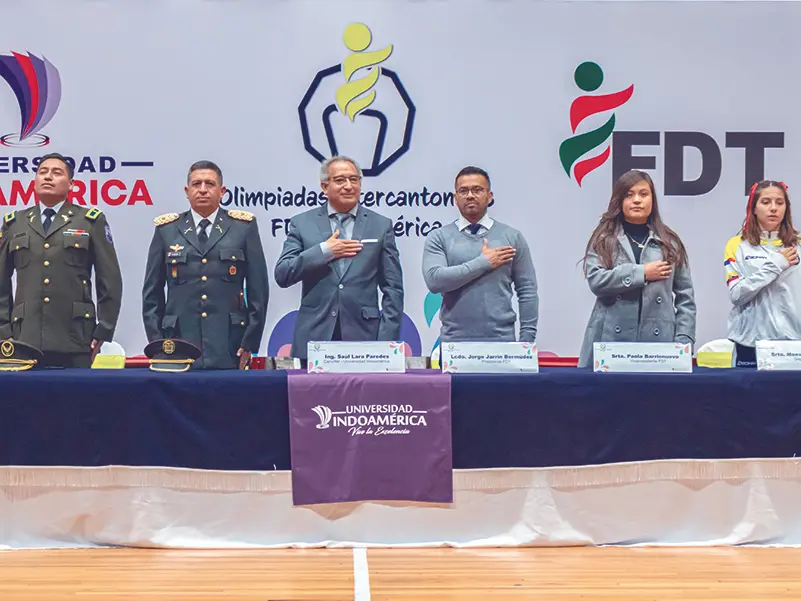 Universidad Indoamérica apoya a las Olimpiadas Intercantonales de la FDT