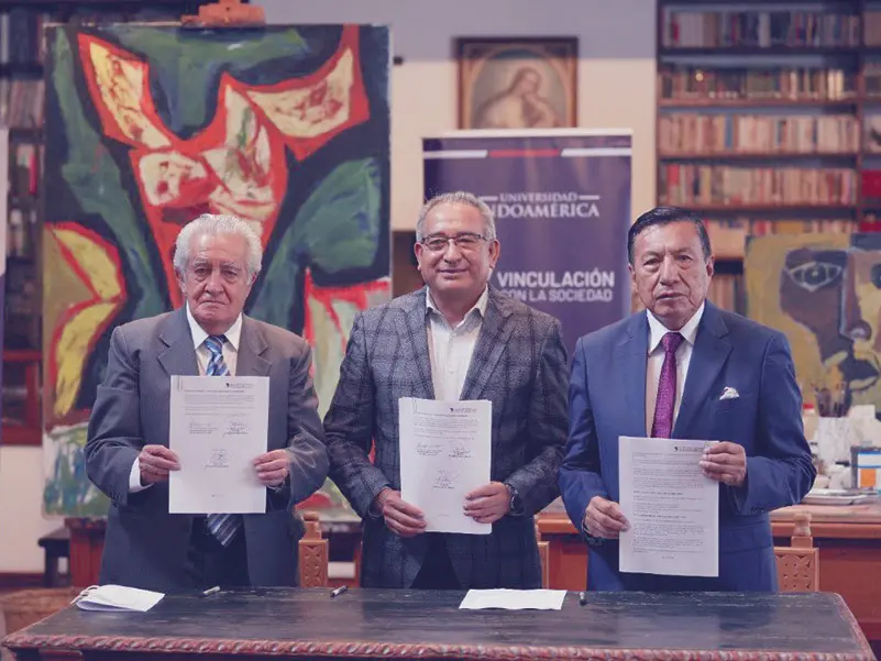 Indoamérica firma convenio con Fundación Guayasamín